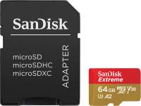 Подробнее о SanDisk Extreme A2 microSDXC 64GB C10 V30 U3 + adapter SDSQXA2-064G-GN6MA