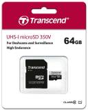 Подробнее о Transcend 350V microSDXC 64GB C10 UHS-I U1 + Adapter TS64GUSD350V