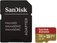 Подробнее о SanDisk Extreme microSDHC 32GB V30 A1 UHS-I U3 + adapter SDSQXAF-032G-GN6MA
