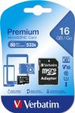 Подробнее о Verbatim Premium microSDHC 16GB + adapter 44082