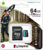 Подробнее о Kingston Canvas Go! Plus microSDXC 64GB + adapter SDCG3/64GB