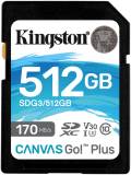 Подробнее о Kingston Canvas Go Plus SDXC 512GB SDG3/512GB