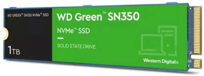 Внутренний HDD/SSD Western Digital WD Green SN350 1TB M.2 2280 NVMe PCIe 3.0 4x QLC WDS100T3G0C