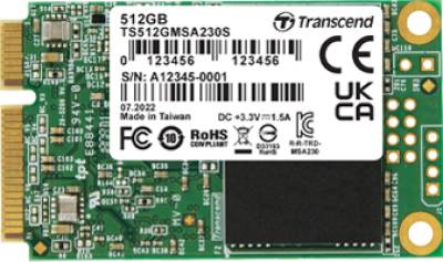 Внутренний HDD/SSD Transcend mSATA SSD 230S 512GB 3D TLC TS512GMSA230S