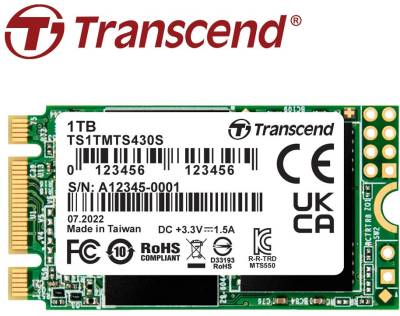 Внутренний HDD/SSD Transcend 430S 1TB M.2 2242 3D NAND TLC TS1TMTS430S