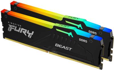 Оперативная память Kingston FURY Beast RGB DDR5 64GB (2x32GB) 4800MHz CL38 Kit KF548C38BBAK2-64