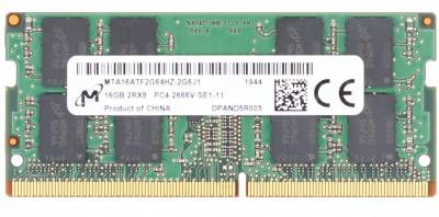 Оперативная память Micron So-Dimm DDR4 16GB 2666MHz CL19 MTA16ATF2G64HZ-2G6J1