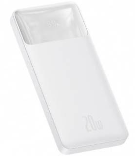 Дополнительные внешние аккумуляторы Baseus Bipow Digital Display 10000mAh 20W 3A QC3.0 + PD3.0 2USB + Type-C White PPDML-L02