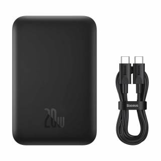 Дополнительные внешние аккумуляторы Baseus Magnetic 20W 6000mAh Qi 15W Black PPCX020001