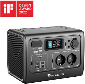 BLUETTI PowerOak EB55 Portable Power Station 700W 537Wh PB930340 / EB55-EU-GY-BL-00