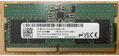 Оперативная память Micron So-Dimm DDR5 8GB 4800MHz CL40 MTC4C10163S1SC48BA1