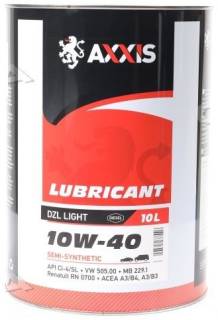 Axxis 10W-40 DZL Light 10W-40 DZL Light 10л