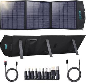 Choetech 120W Foldable Solar Charger With Kickstands 18V DC+60W PD Type C SC008