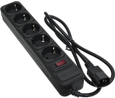 Сетевой фильтр Patron M3*1MM2 (SP-1053U) 5 РОЗЕТОК BLACK (EXT-PN-SP-1053U) EXT- PN-SP-1053U