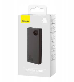 Дополнительные внешние аккумуляторы Baseus Adaman Metal Digital Display 20000mAh USB-Ax2 + USB-C PD 30W Black PPAD030001