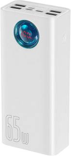 Дополнительные внешние аккумуляторы Baseus PowerBank Amblight Digital Display Quick Charge 30000mAh 65W White PPLG-A02