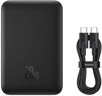 Дополнительные внешние аккумуляторы Baseus Magnetic Mini Fast Charging Mini Power Bank 20W 10000mAh Black PPCX030001