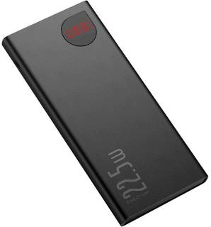 Дополнительные внешние аккумуляторы Baseus Adaman Metal Digital Display QC Power Bank 10000mAh 22.5W Black PPAD000001