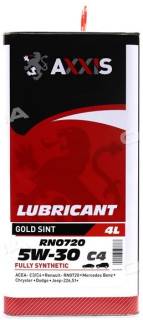 Axxis 5W-30 C4 RN0720 Gold Sint 4L 021350378