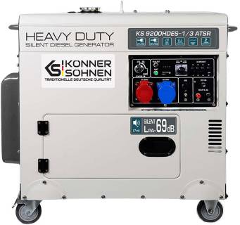 Генератор Konner&Sohnen Silent Diesel Generator 7kW (EURO V) KS 9200HDES-1/3 ATSR