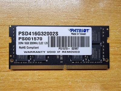 Оперативная память Patriot So-Dimm DDR4 16GB 3200MHz CL22 PSD416G32002S