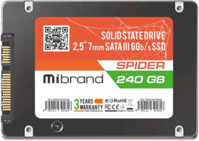 Внутренний HDD/SSD Mibrand Spider 240GB TLC MI2.5SSD/SP240GBST
