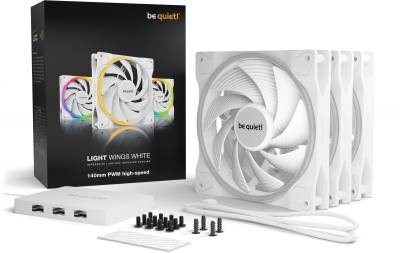 Вентилятор be quiet! Light Wings White 140mm PWM high-speed Triple-Pack BL103