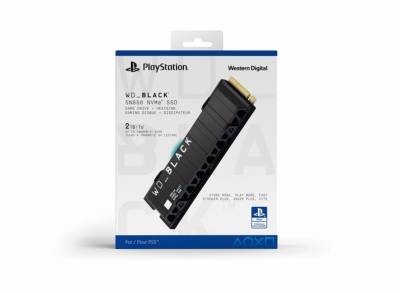 Внутренний HDD/SSD Western Digital WD_BLACK SN850 for PS5 2TB M.2 2280 NVMe PCIe Gen4 x4 TLC WDBBKW0020BBK-WRSN