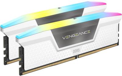 Оперативная память Corsair Vengeance RGB White DDR5 32GB (2x16GB) 5200MHz CL40 Kit CMH32GX5M2B5200C40W