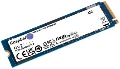 Внутренний HDD/SSD Kingston SSD NV2 4TB M.2 2280 NVMe PCIe Gen4 x4 TLC SNV2S/4000G