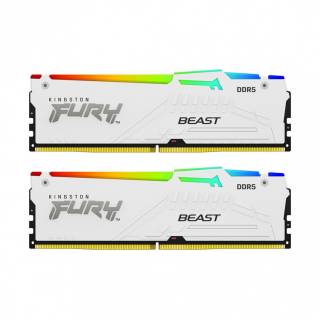 Оперативная память Kingston FURY Beast White RGB EXPO DDR5 32GB (2x16GB) 5200MHz CL36 KIt KF552C36BWEAK2-32