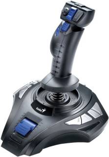 Игровой контроллер Genius Joystick MetalStrike 3D 31600024100 проводной джойстик для ПК     подключение через USB     осей: 4, переключателей вида: 1     кнопок: 13