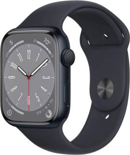 Apple Watch Series 8 GPS 45mm Midnight Aluminum Case w. Midnight Sport Band MNP13