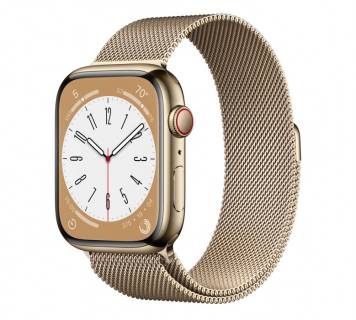 Apple Watch Series 8 GPS + Cellular 41mm Gold S. Steel Case w. Milanese Loop Gold MNJE3/MNJF3