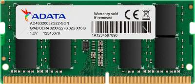 Оперативная память A-Data So-Dimm Premier DDR4 32GB 3200MHz CL22 AD4S320032G22-SGN