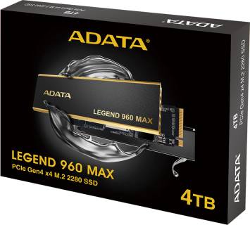 Внутренний HDD/SSD A-Data LEGEND 960 MAX 4TB M.2 2280 Nvme PCIe Gen4 x4 TLC ALEG-960M-4TCS