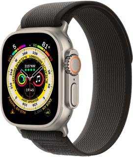 Apple atch Ultra GPS + Cellular 49mm Titanium Case with Black/Gray Trail Loop MQFW3/MQF43