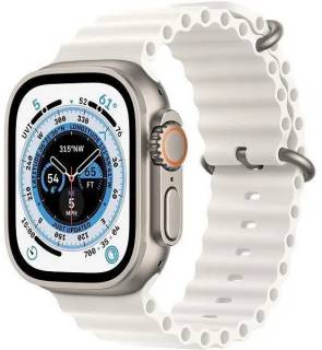 Apple Watch Ultra GPS + Cellular 49mm Titanium Case with White Ocean Band MNH83/MNHF3