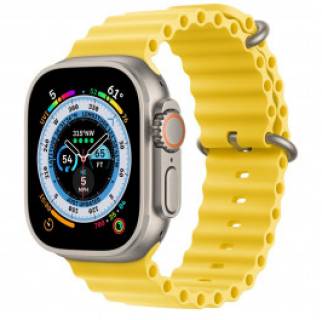 Apple Apple Watch Ultra GPS + Cellular 49mm Titanium Case with Yellow Ocean Band (MNH93/MNHG3)
