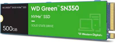 Внутренний HDD/SSD Western Digital WD Green SN350 500GB M.2 2280 NVMe PCIe Gen3 x4 TLC WDS500G2G0C