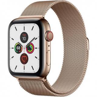 Apple Watch Series 5 GPS + Cellular 44mm Gold Stainless Steel Case with Gold Milanese Loop MWW62/MWWJ2