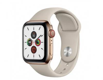 Apple Watch Series 5 GPS + Cellular 44mm Gold Stainless Steel Case with Gold Milanese Loop MWW62/MWWJ2