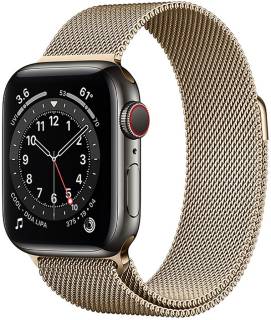 Apple Watch Series 6 GPS + Cellular 40mm Silver Stainless Steel Case w. Silver Milanese L. (M02V3 / M06U3)