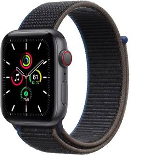 Apple Watch SE GPS + Cellular 44mm Space Gray Aluminum Case with Charcoal Sport L. MYEU2