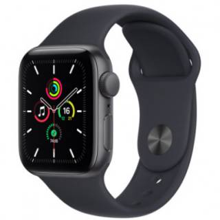 Apple Watch SE GPS 44mm Space Gray Aluminum Case with Midnight Sport Band MKQ63RB/A