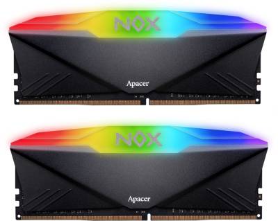Оперативная память Apacer NOX RGB Black DDR4 16GB (2x8GB) 3200MHz CL16 Kit AH4U16G32C28YNBAA-2