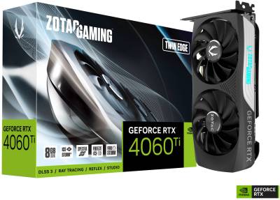 Видеокарта ZOTAC GAMING GeForce RTX 4060 Ti 8GB Twin Edge ZT-D40610E-10M