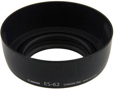 Фото бленда Canon Бленда, ES-62 W/ADAPTER RING 2645А001