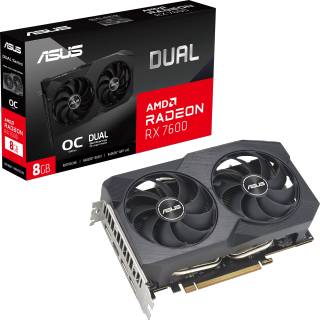 Видеокарта ASUS Dual Radeon RX 7600 V2 OC Edition 8GB DUAL-RX7600-O8G-V2