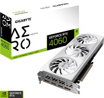 Видеокарта Gigabyte GeForce RTX 4060 AERO OC 8GB GV-N4060AERO OC-8GD